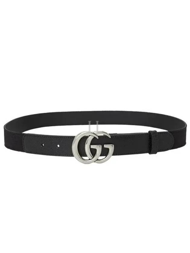 GG Marmont Leather Belt Black - GUCCI - BALAAN 2