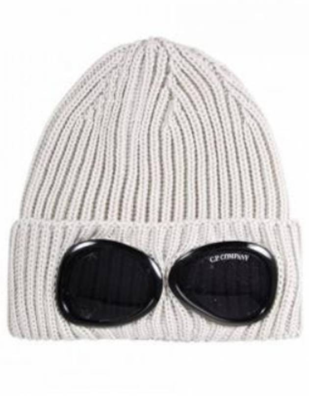 Goggle Lens Beanie White - CP COMPANY - BALAAN.