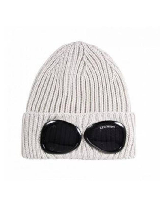 Goggle Lens Beanie White - CP COMPANY - BALAAN.