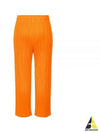 Pleated Straight Pants Orange - ISSEY MIYAKE - BALAAN 2