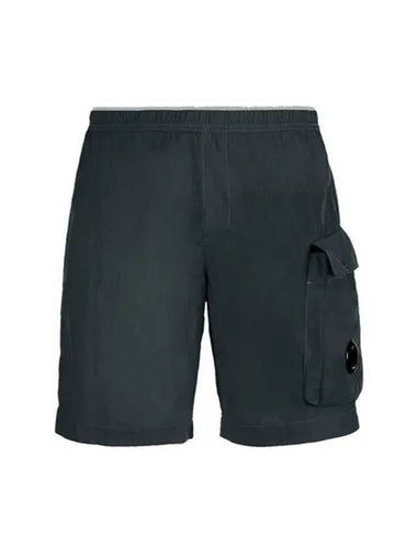 Men's Lens Wappen Chrome Beach Shorts Dark Grey - CP COMPANY - BALAAN 1