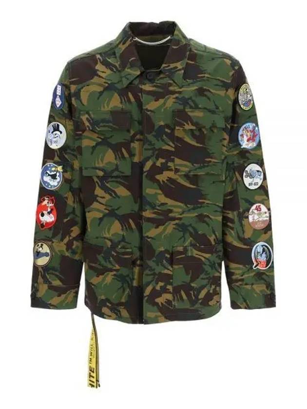 OFF white safari patch jacket green OMEL001C99 FAB001 - OFF WHITE - BALAAN 1