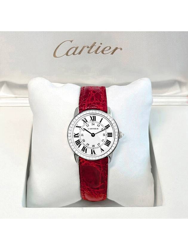 Ronde Solo Bezel Diamond Women s Quartz Watch - CARTIER - BALAAN 8