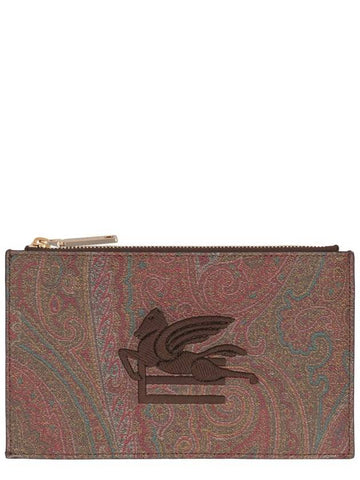 Etro Logo Print Flat Pouch - ETRO - BALAAN 1