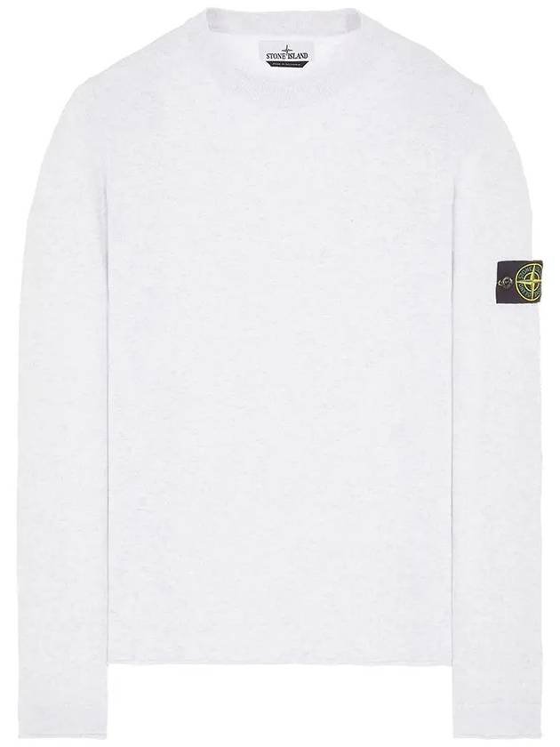 Raw Hand Cotton Crewneck Knit Top White - STONE ISLAND - BALAAN 2