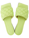 Padded Quilted Slippers Green - BOTTEGA VENETA - BALAAN 3