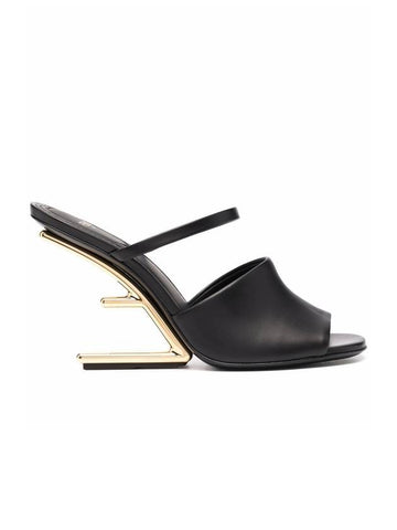 First Sandal Heels Gold Black - FENDI - BALAAN 1