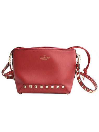 Rockstud Coral Red Mini Crossbody Bag - VALENTINO - BALAAN 1