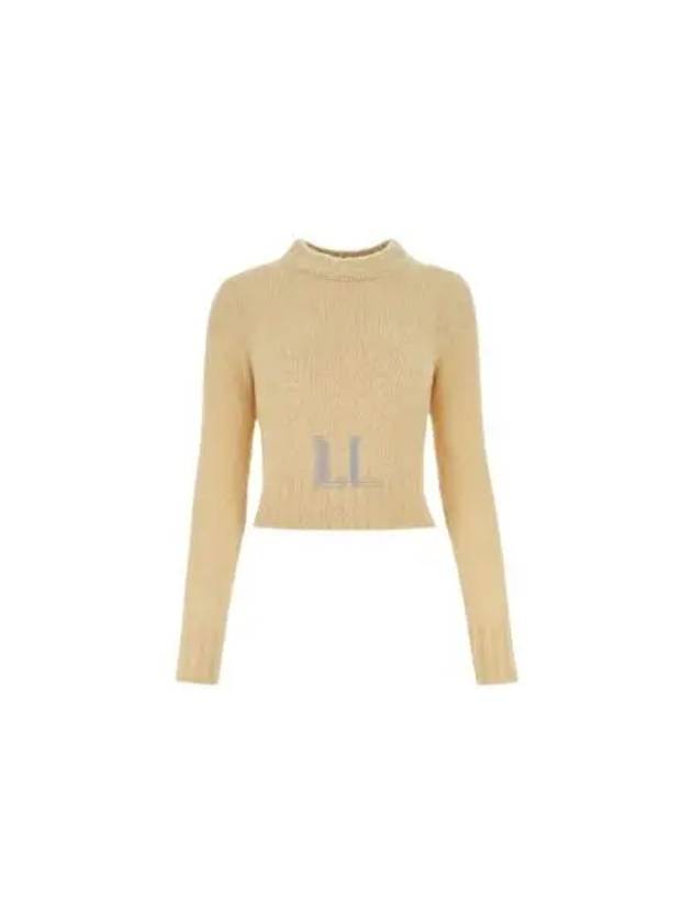 Crew Neck Knit Top Vanilla - AMI - BALAAN 2