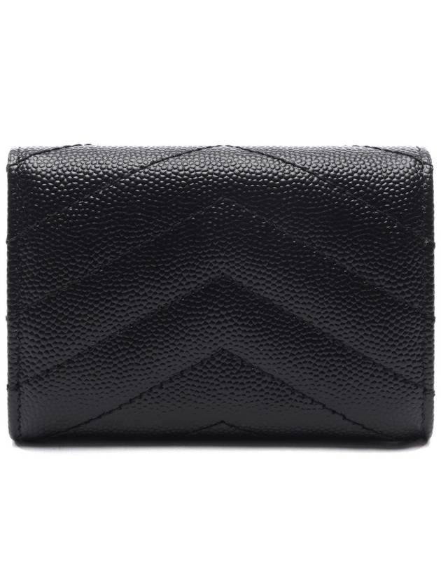 Monogram Quilted Mini Half Wallet Black - SAINT LAURENT - BALAAN 5