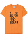 Wild Donkey Bears printed cotton tshirt T BEARS STRONG WASHED ORANGE - WILD DONKEY - BALAAN 9