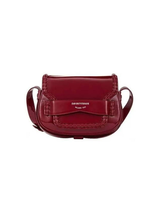 Women s Curve Flap Small Enamel Shoulder Bag Red 271483 - EMPORIO ARMANI - BALAAN 1