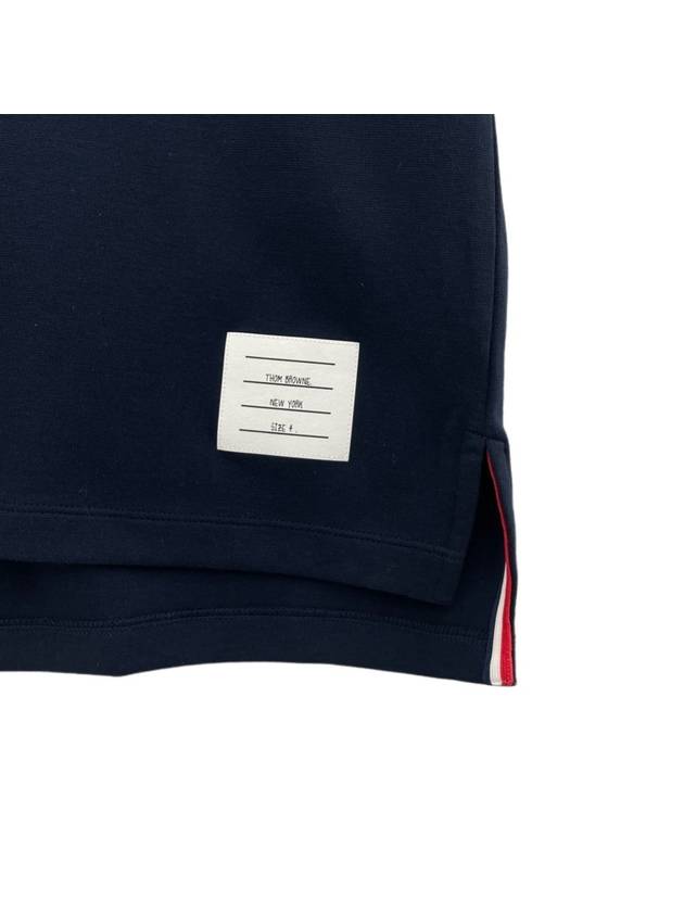 Cotton Oversized Pocket Short Sleeve T-Shirt Navy - THOM BROWNE - BALAAN 4