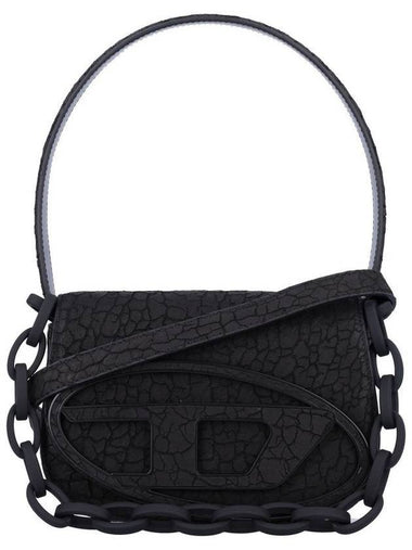 1DR Iconic Leather Shoulder Bag Black - DIESEL - BALAAN 1