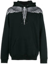 Grey Wing Print Hoodie Black - MARCELO BURLON - BALAAN 2