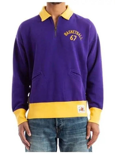 Vintage Fit Fleece Collar Sweatshirt Purple - POLO RALPH LAUREN - BALAAN 2