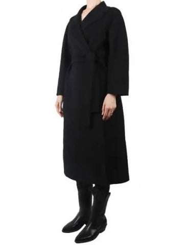 S Women Esturian Virgin Wool Coat Black ESTURIA 013 1120308 - MAX MARA - BALAAN 1