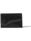 Dot Saddle Slim Mini Transportation Card Wallet Black - LE MASQUE - BALAAN 3