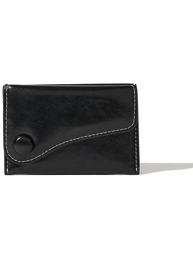 Dot Saddle Slim Mini Transportation Card Wallet Black - LE MASQUE - BALAAN 3