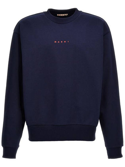 Mini Logo Organic Cotton Sweatshirt Navy - MARNI - BALAAN 2