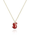 Iconic Swan Medium Pendant Necklace Red Gold - SWAROVSKI - BALAAN 2