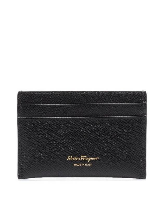 Gancini Card Wallet Black - SALVATORE FERRAGAMO - BALAAN 3