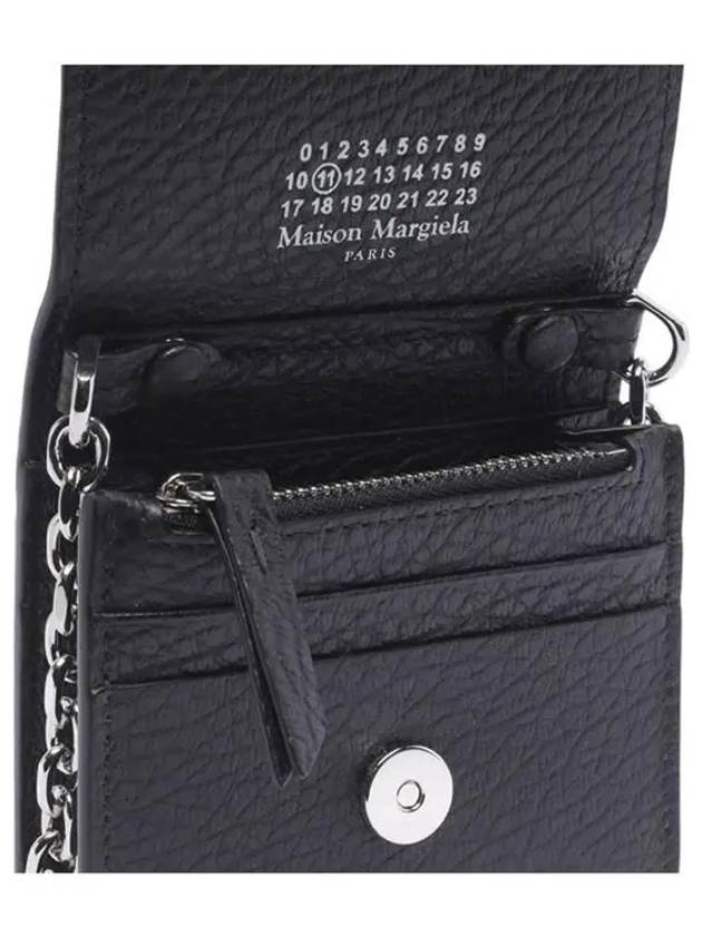 Embroidery Logo Chain Cald Wallet Black - MAISON MARGIELA - BALAAN 8