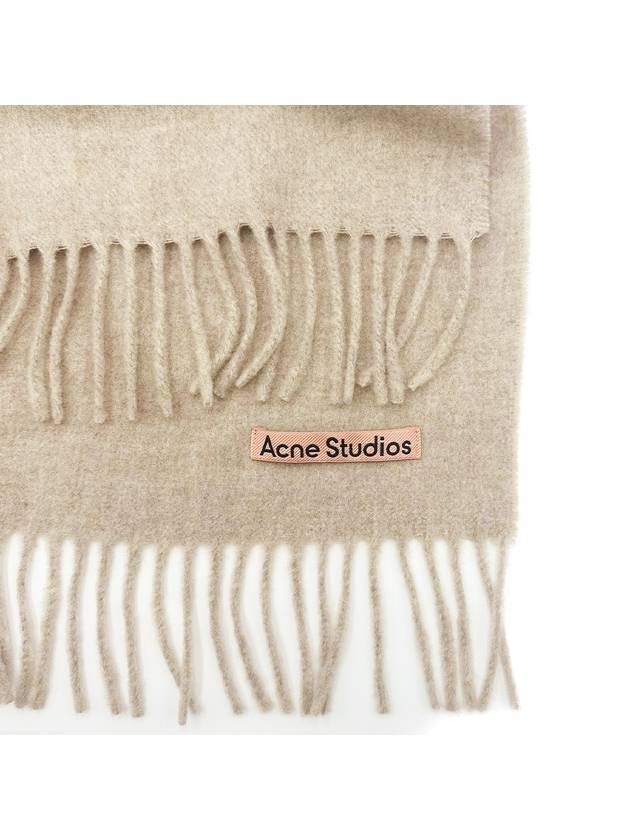 Wool Fringe Scarf Oatmeal Melange - ACNE STUDIOS - BALAAN 6