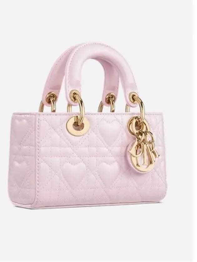 Lady D Joy Micro Cannage Sheep Leather Tote Bag Pale Pink - DIOR - BALAAN 3