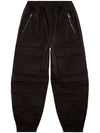 PMIRT Nylon Twill Cargo Track Pants Black - DIESEL - BALAAN 1