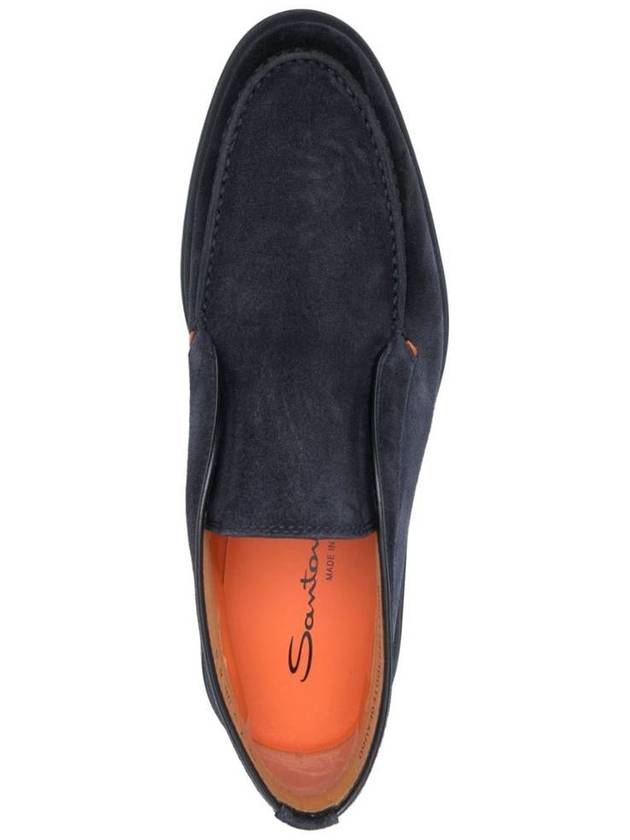 Santoni Moccasins In Blue Suede - SANTONI - BALAAN 4