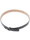 Men's Adjustable Gancini Leather Belt Black - SALVATORE FERRAGAMO - BALAAN 6