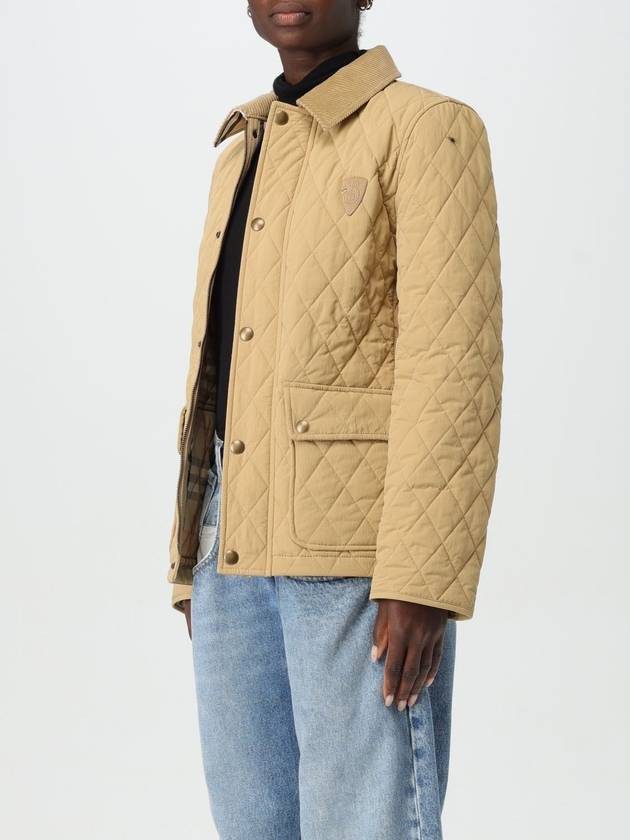 Applique B Shield Corduroy Collar Quilted Jacket Beige - BURBERRY - BALAAN 5