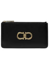 Gancini Credit Card Wallet Black - SALVATORE FERRAGAMO - BALAAN 2