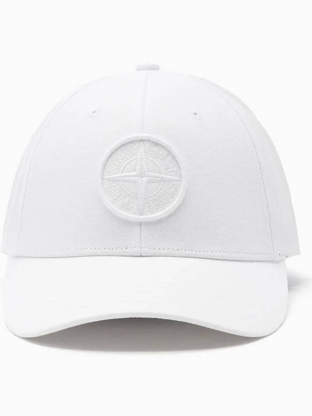 6 Panel Ball Cap White - STONE ISLAND - BALAAN 3