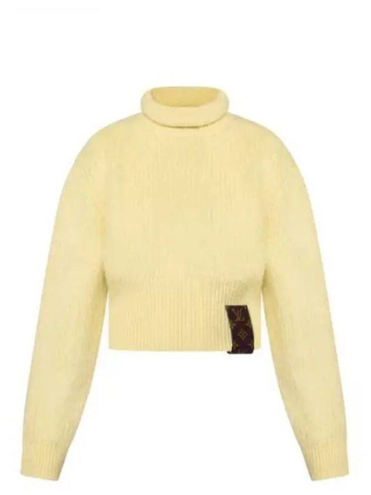 Brushed Mohair Roll Neck Pullover Jean Pastel 1AFU21 - LOUIS VUITTON - BALAAN 1