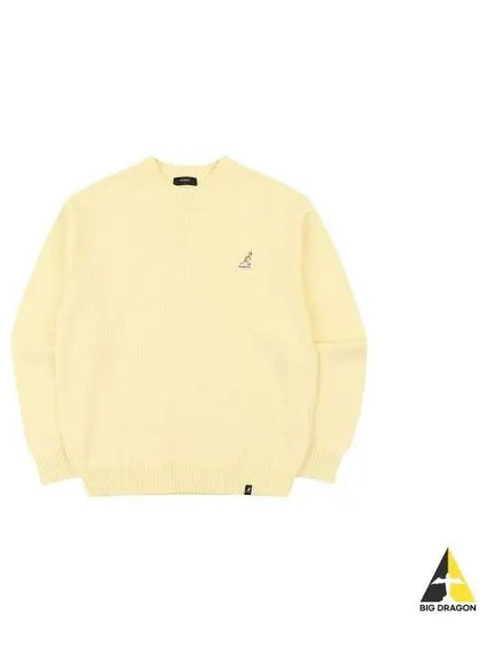 Logo Patch Sweater 1878 Yellow - KANGOL - BALAAN 1