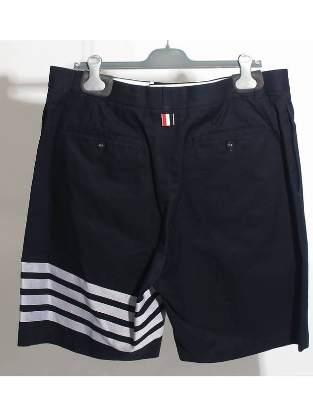 4 Bar Cotton Pocket Shorts Navy - THOM BROWNE - BALAAN 3