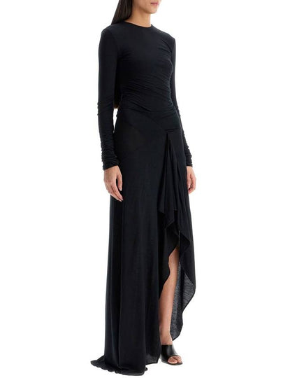 long draped jersey dress with pleats - THE ATTICO - BALAAN 2