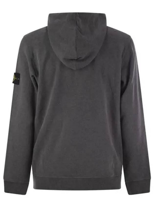 Wappen Patch Brushed Cotton Fleece Hoodie Dark Grey Melange - STONE ISLAND - BALAAN 3