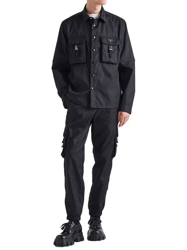 Re-Nylon Shirt Jacket Black - PRADA - BALAAN 3