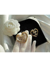 23C CC Logo Big Heart Gold Crystal Earrings Earrings ABA098 - CHANEL - BALAAN 5