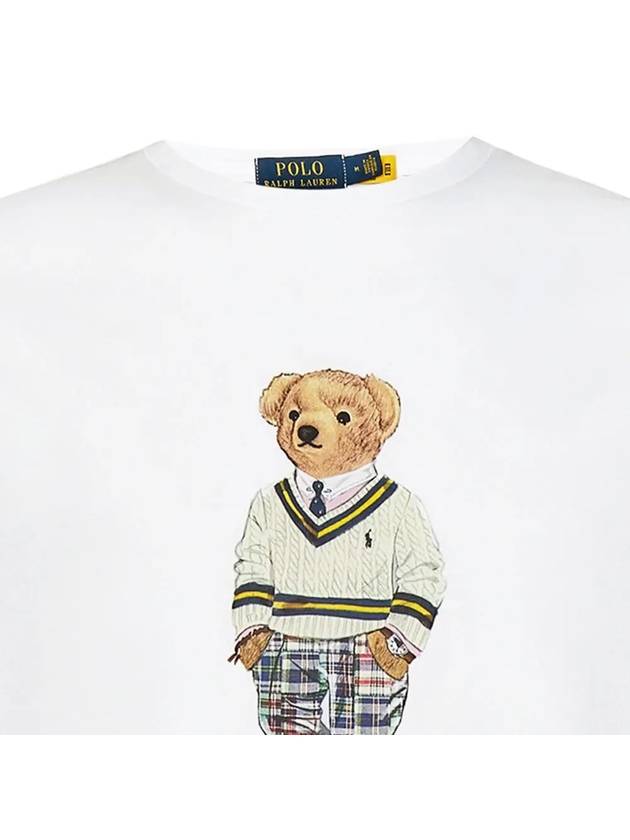 Bear Print Cotton Short Sleeves T-Shirt White - POLO RALPH LAUREN - BALAAN 5