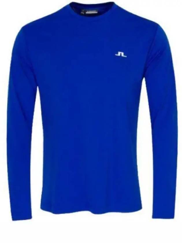 Ade Logo Long Sleeve T-Shirt Blue - J.LINDEBERG - BALAAN 2