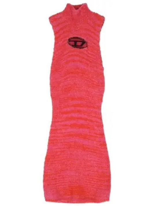 Leros high neck sleeveless dress orange pink one piece - DIESEL - BALAAN 1