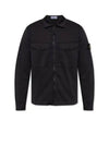 Organic Stretch Cotton Satin Long Sleeve Shirt Black - STONE ISLAND - BALAAN 2