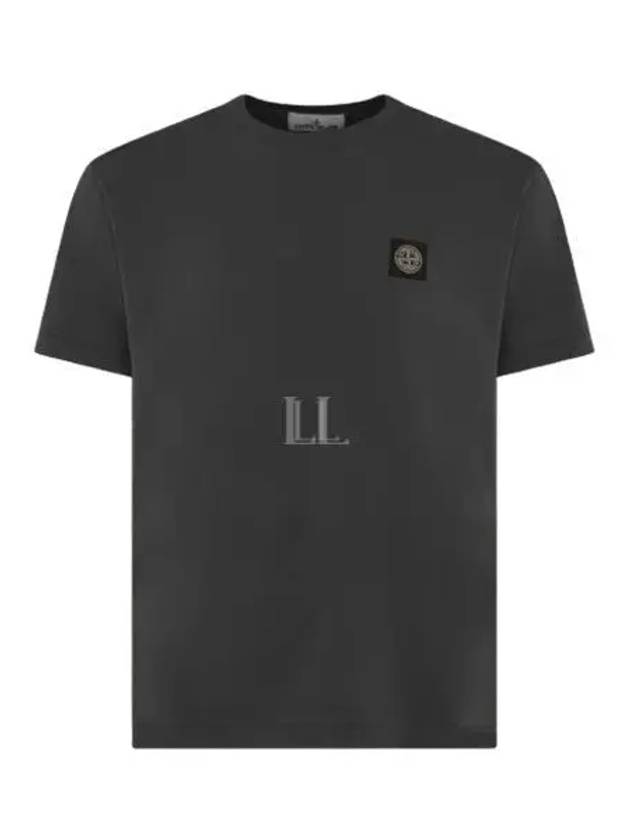 Logo Patch Short Sleeve T-Shirt Lead Grey - STONE ISLAND - BALAAN 2