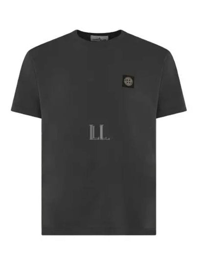 Logo Patch Short Sleeve T-Shirt Lead Grey - STONE ISLAND - BALAAN 2