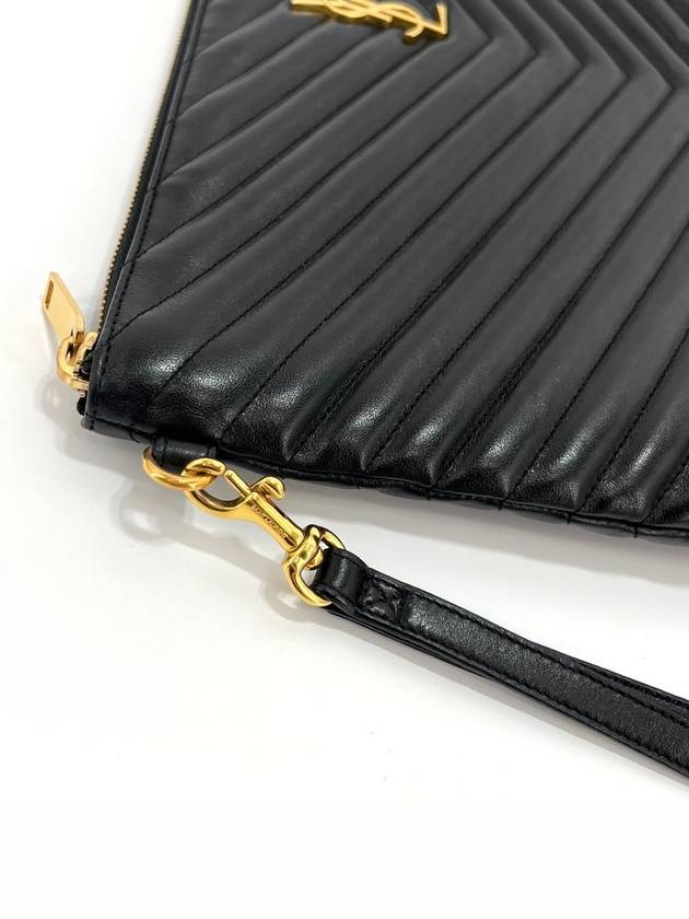 Matelasse gold clutch bag large - SAINT LAURENT - BALAAN 8