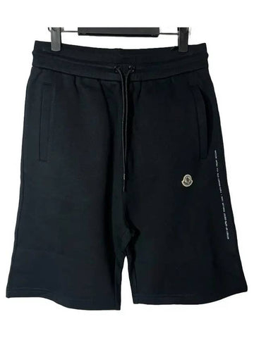 8H00003 M2372 999 Bermuda short pants black - MONCLER - BALAAN 1